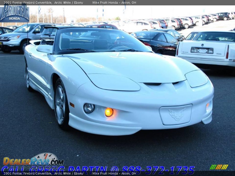 2001 Pontiac Firebird Convertible Arctic White / Ebony Photo #5