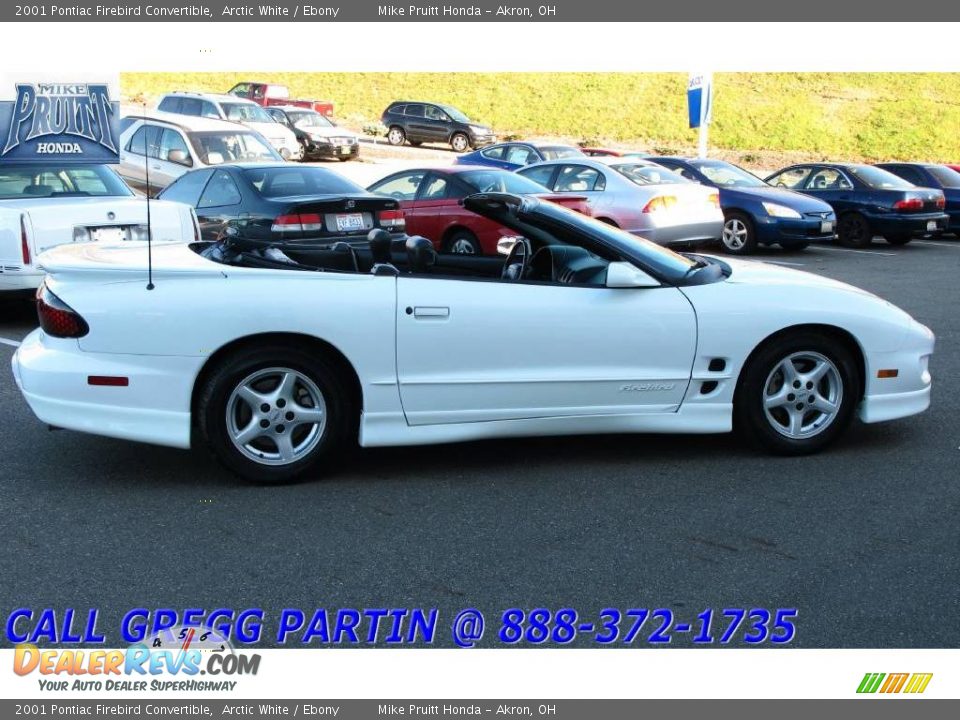 2001 Pontiac Firebird Convertible Arctic White / Ebony Photo #6