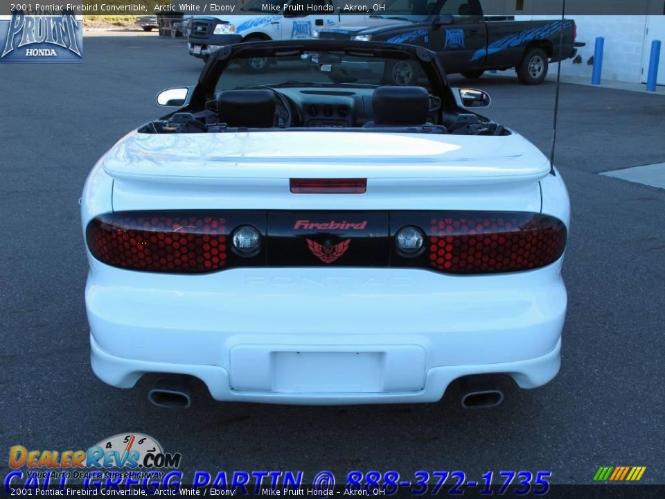 2001 Pontiac Firebird Convertible Arctic White / Ebony Photo #8