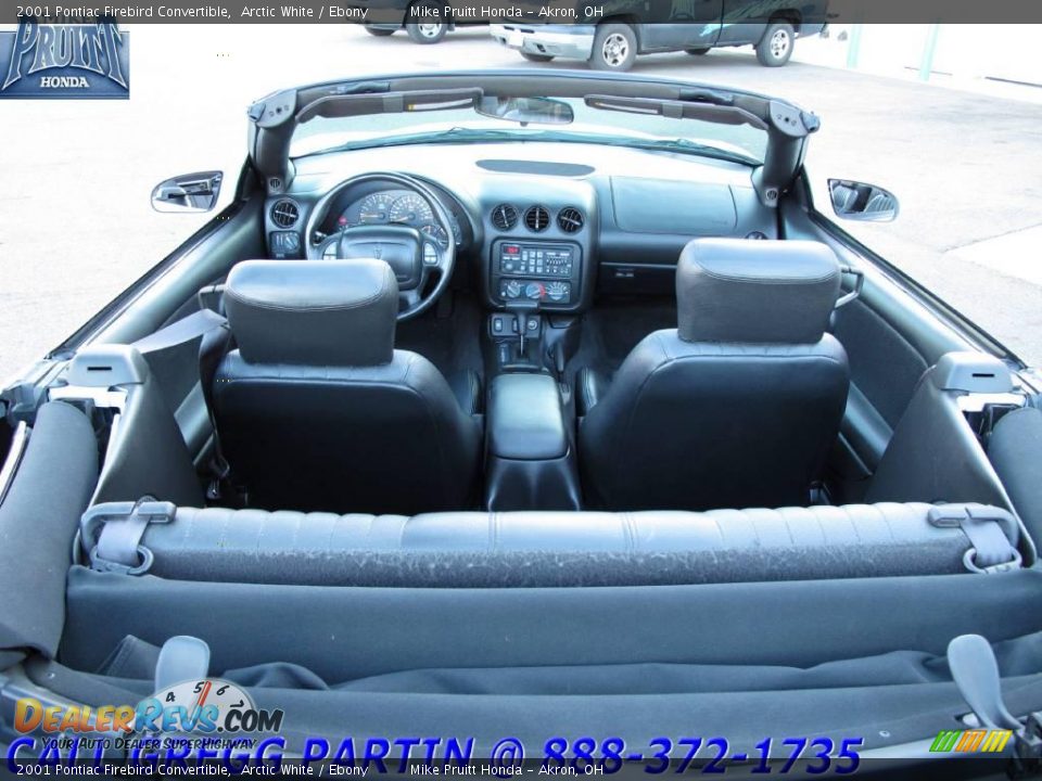 2001 Pontiac Firebird Convertible Arctic White / Ebony Photo #10
