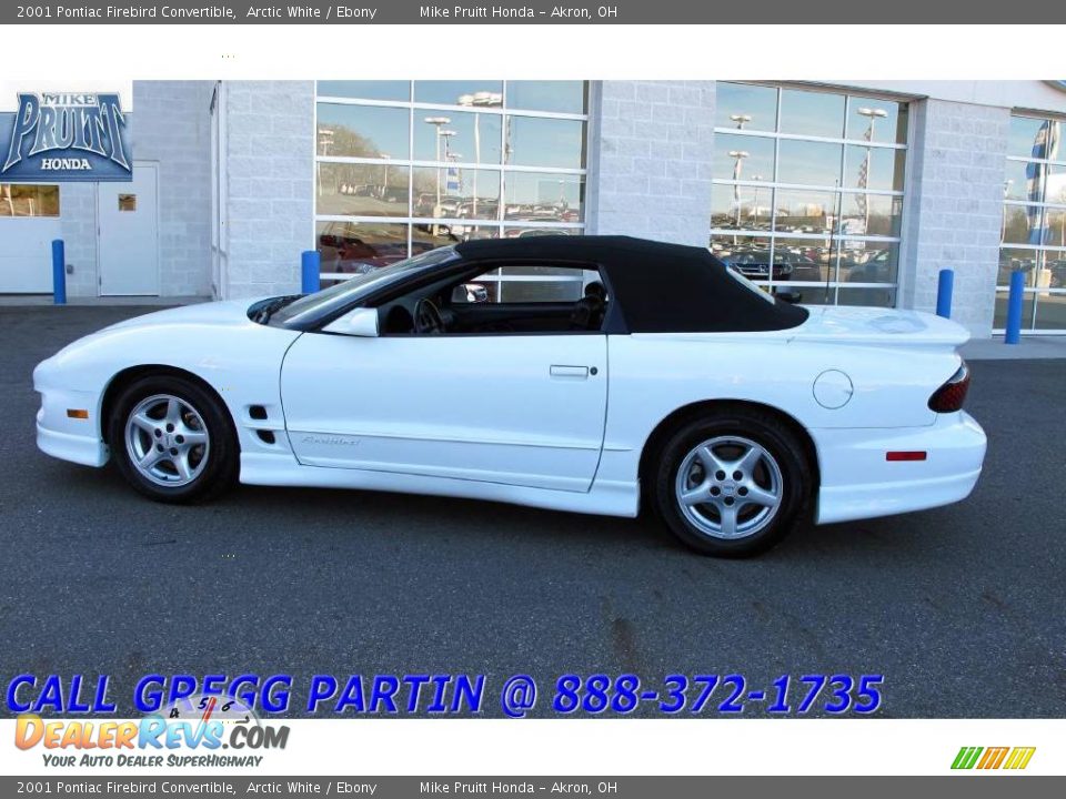 2001 Pontiac Firebird Convertible Arctic White / Ebony Photo #11
