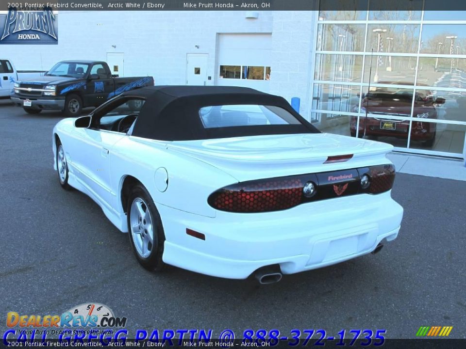 2001 Pontiac Firebird Convertible Arctic White / Ebony Photo #12