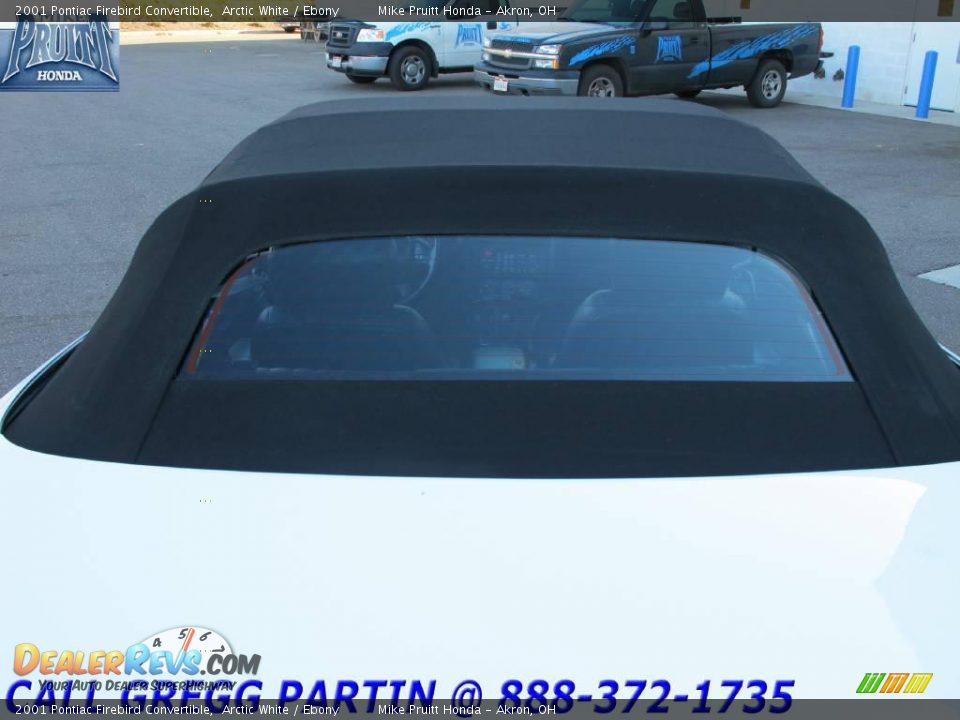 2001 Pontiac Firebird Convertible Arctic White / Ebony Photo #13