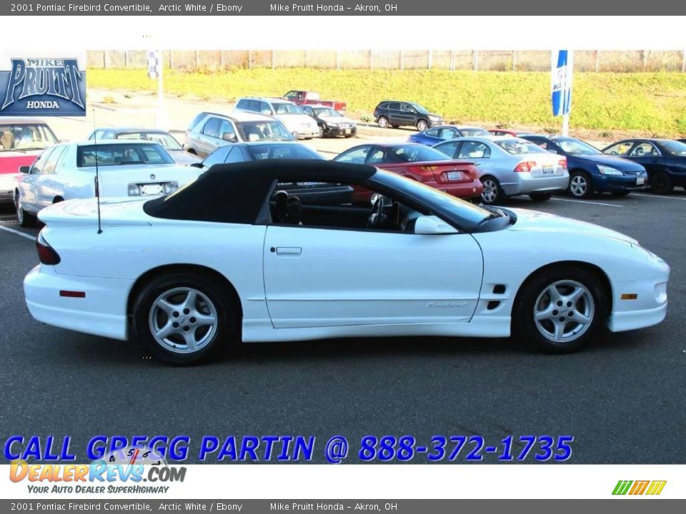 2001 Pontiac Firebird Convertible Arctic White / Ebony Photo #14