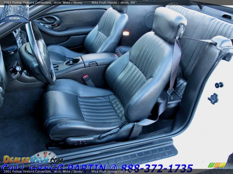 2001 Pontiac Firebird Convertible Arctic White / Ebony Photo #16