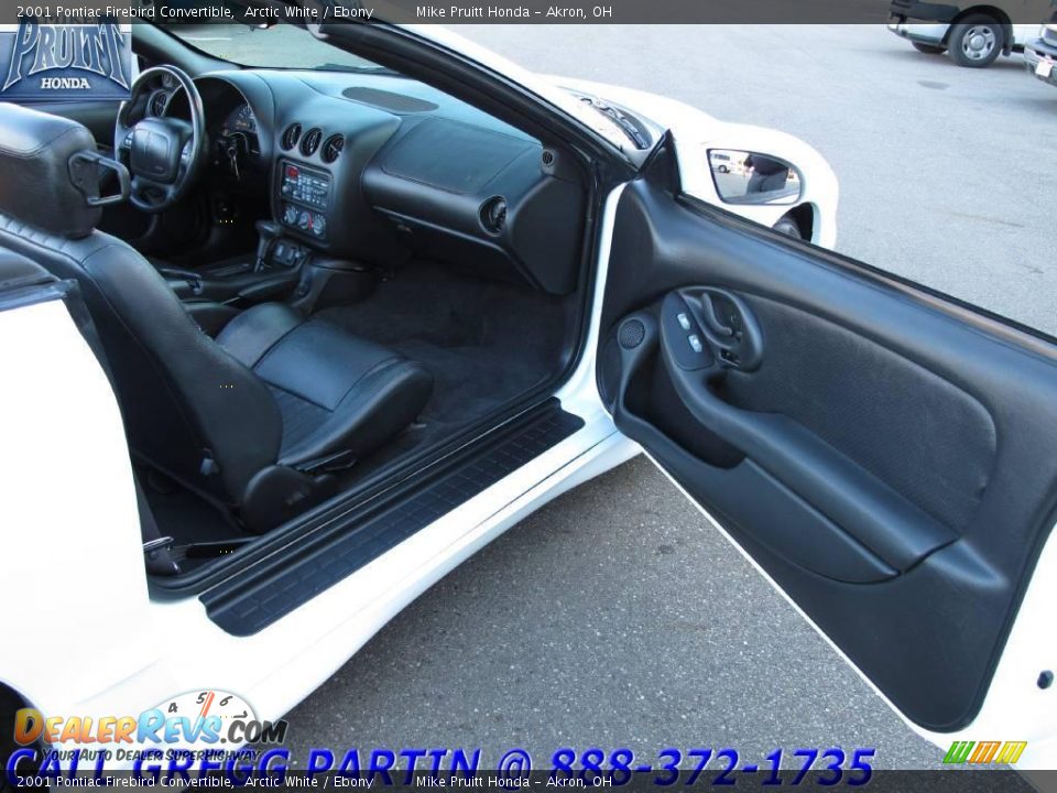 2001 Pontiac Firebird Convertible Arctic White / Ebony Photo #18
