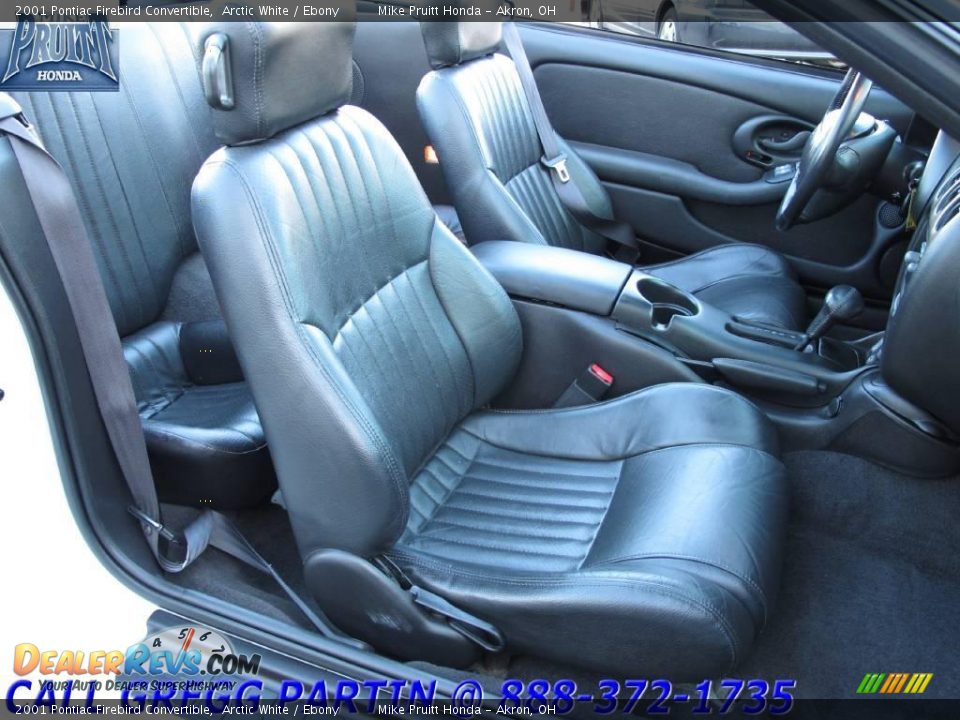 2001 Pontiac Firebird Convertible Arctic White / Ebony Photo #19