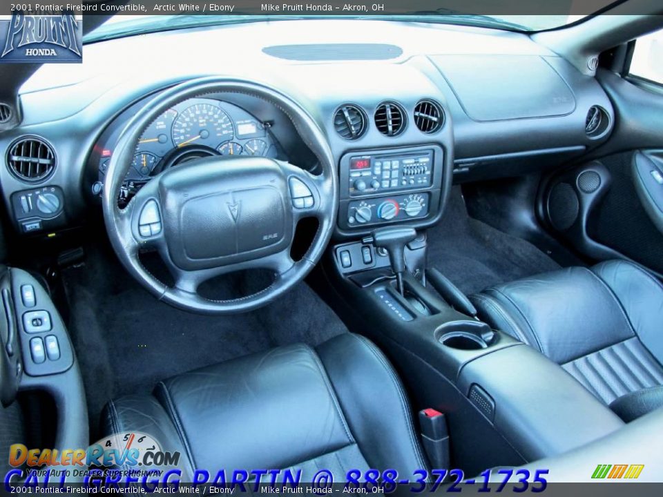 2001 Pontiac Firebird Convertible Arctic White / Ebony Photo #21