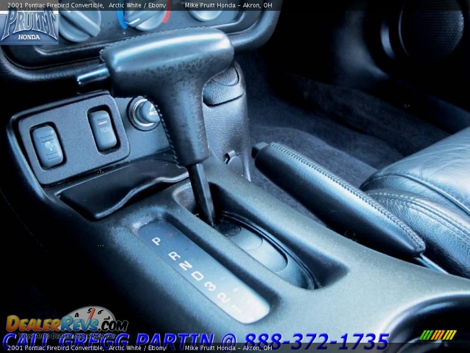2001 Pontiac Firebird Convertible Arctic White / Ebony Photo #28