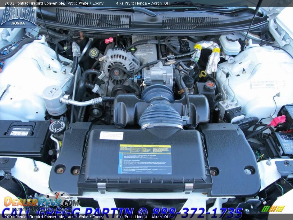 2001 Pontiac Firebird Convertible Arctic White / Ebony Photo #29