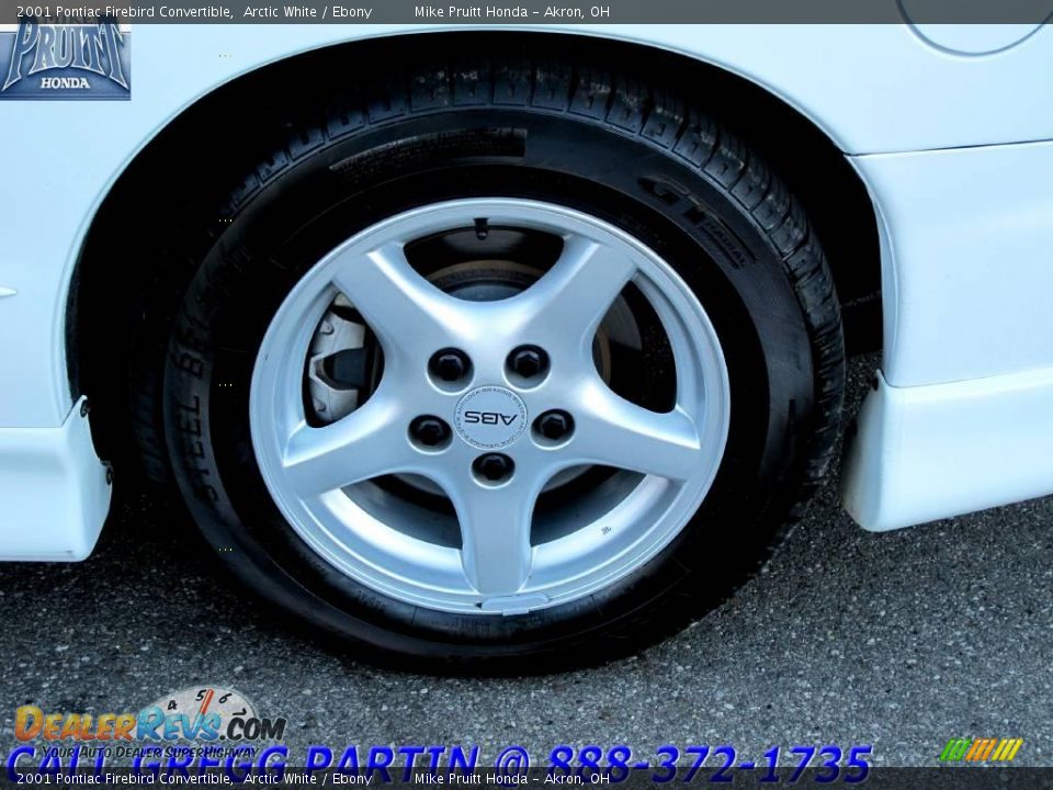 2001 Pontiac Firebird Convertible Arctic White / Ebony Photo #31