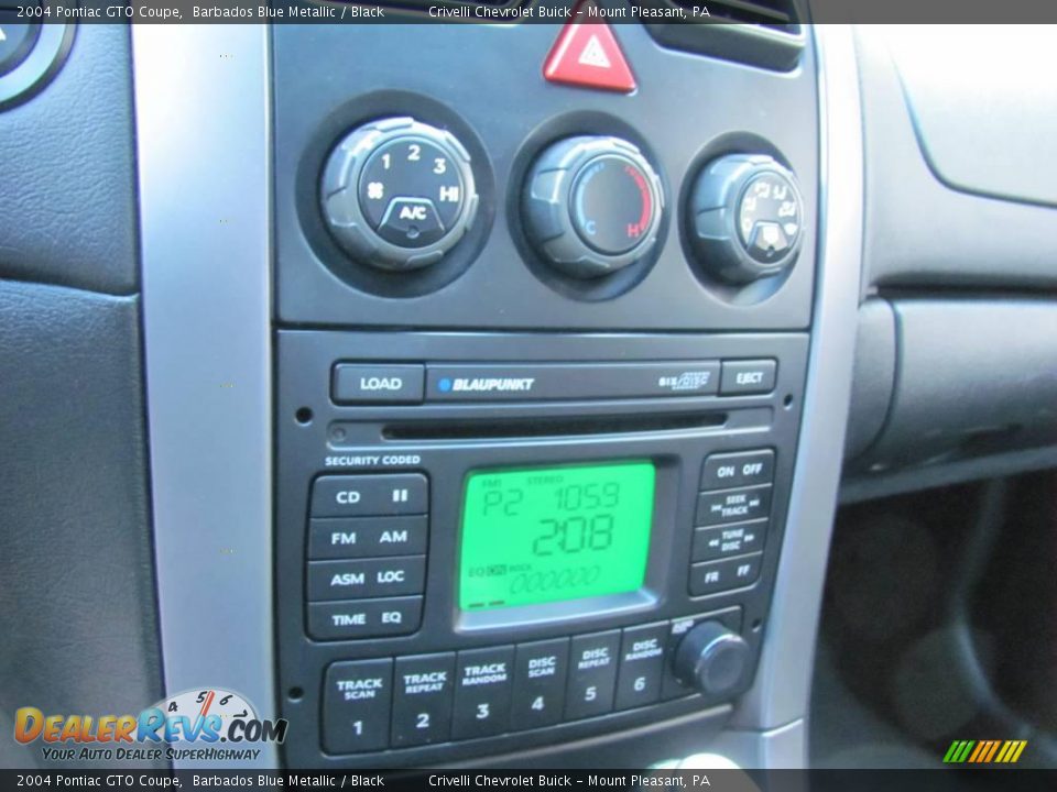 2004 Pontiac GTO Coupe Barbados Blue Metallic / Black Photo #20