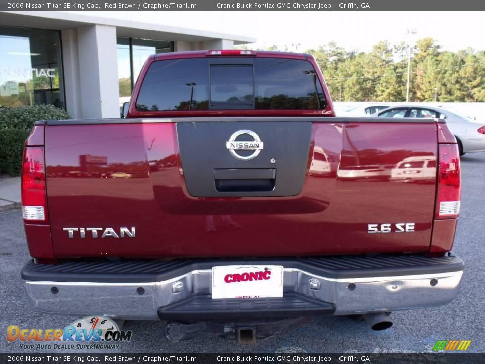 2006 Nissan Titan SE King Cab Red Brawn / Graphite/Titanium Photo #7