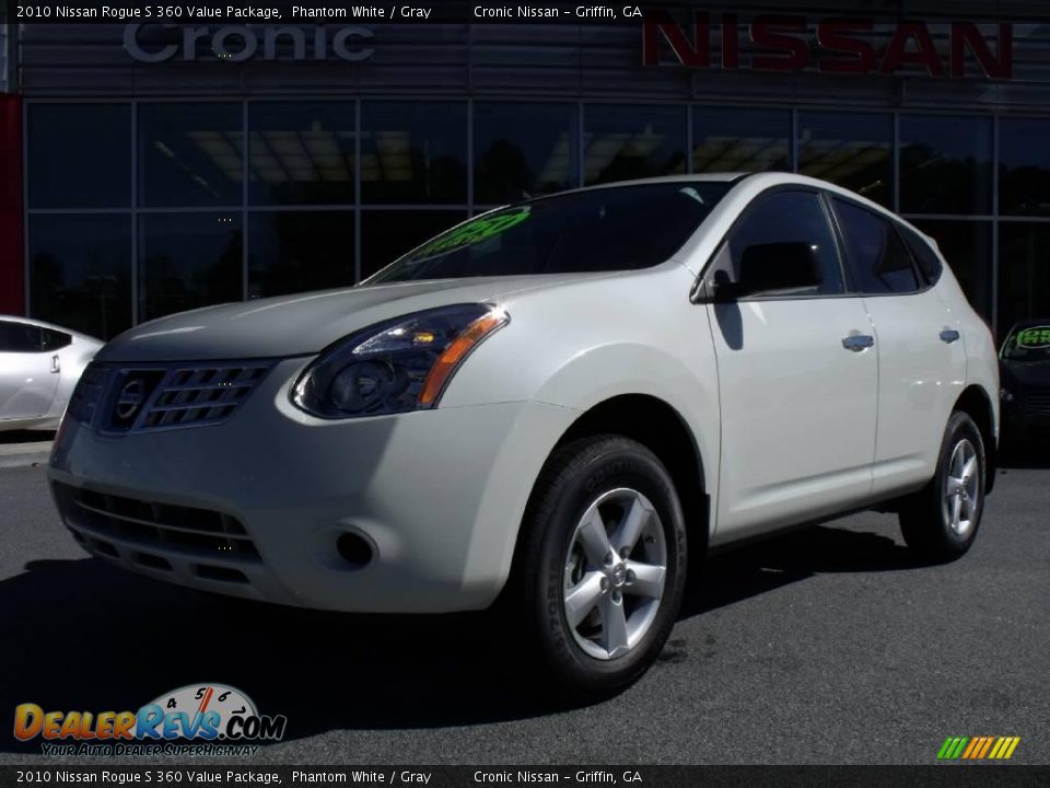 2010 Nissan Rogue S 360 Value Package Phantom White / Gray Photo #1