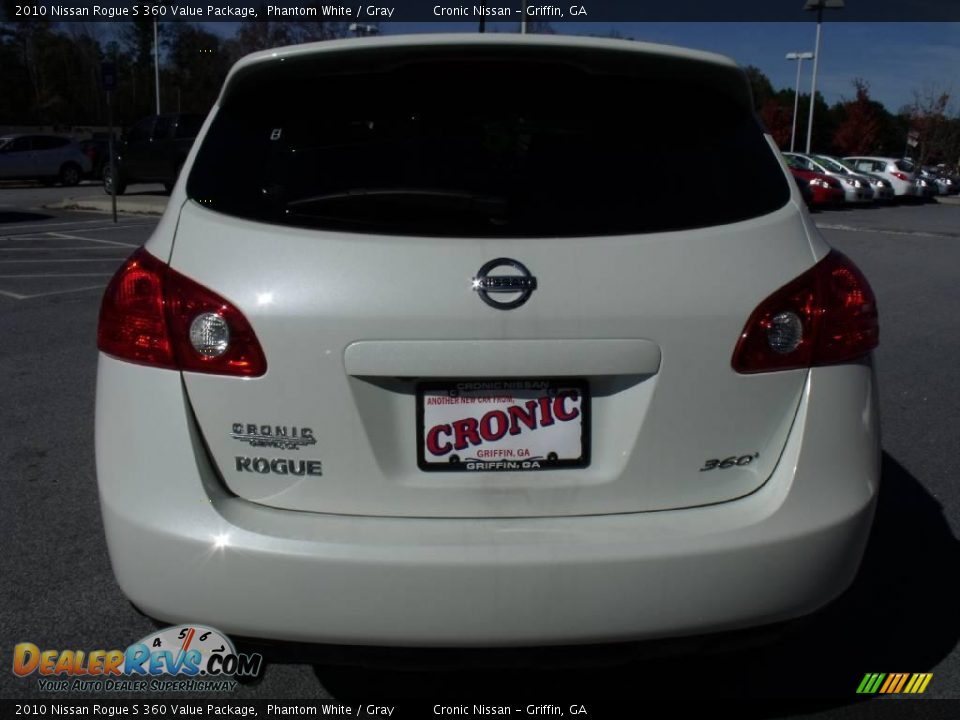 2010 Nissan Rogue S 360 Value Package Phantom White / Gray Photo #4