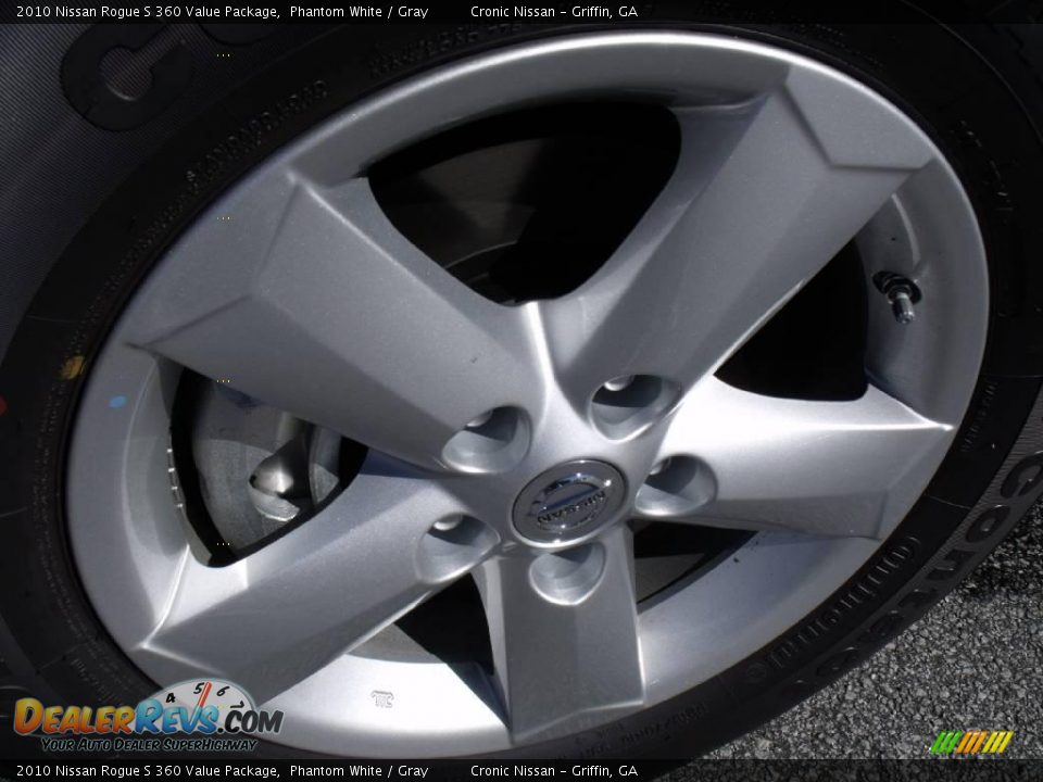 2010 Nissan Rogue S 360 Value Package Phantom White / Gray Photo #9