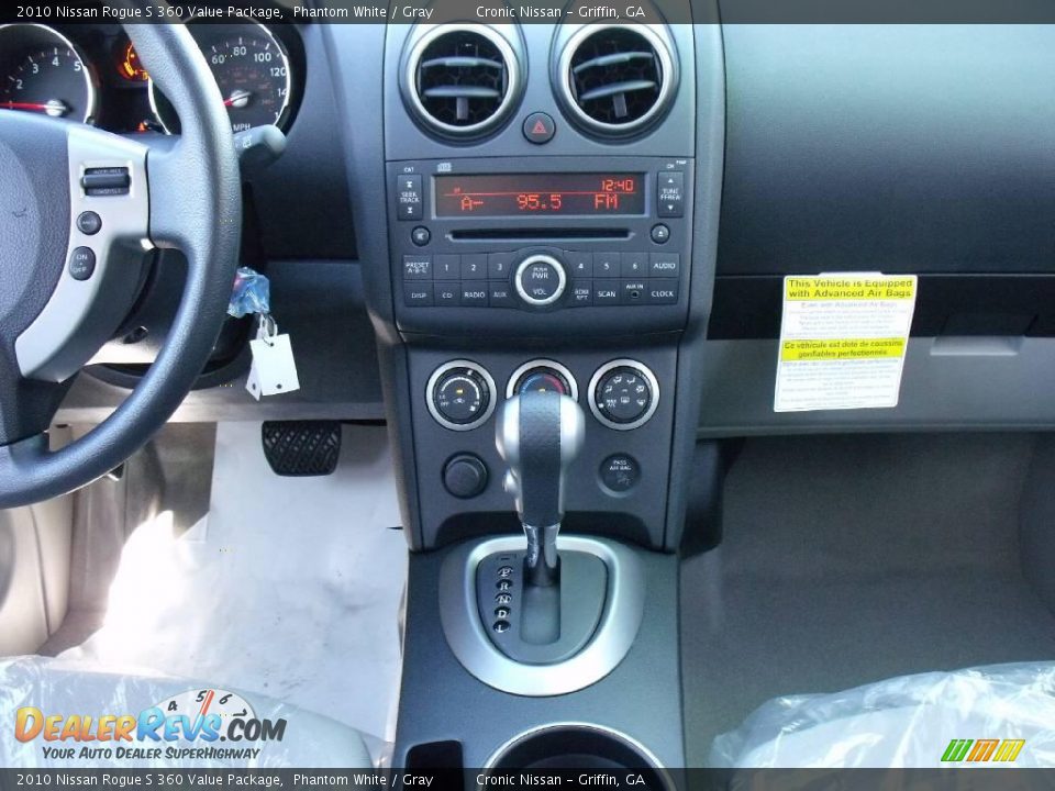 2010 Nissan Rogue S 360 Value Package Phantom White / Gray Photo #11