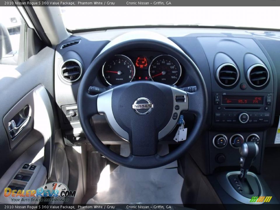 2010 Nissan Rogue S 360 Value Package Phantom White / Gray Photo #12