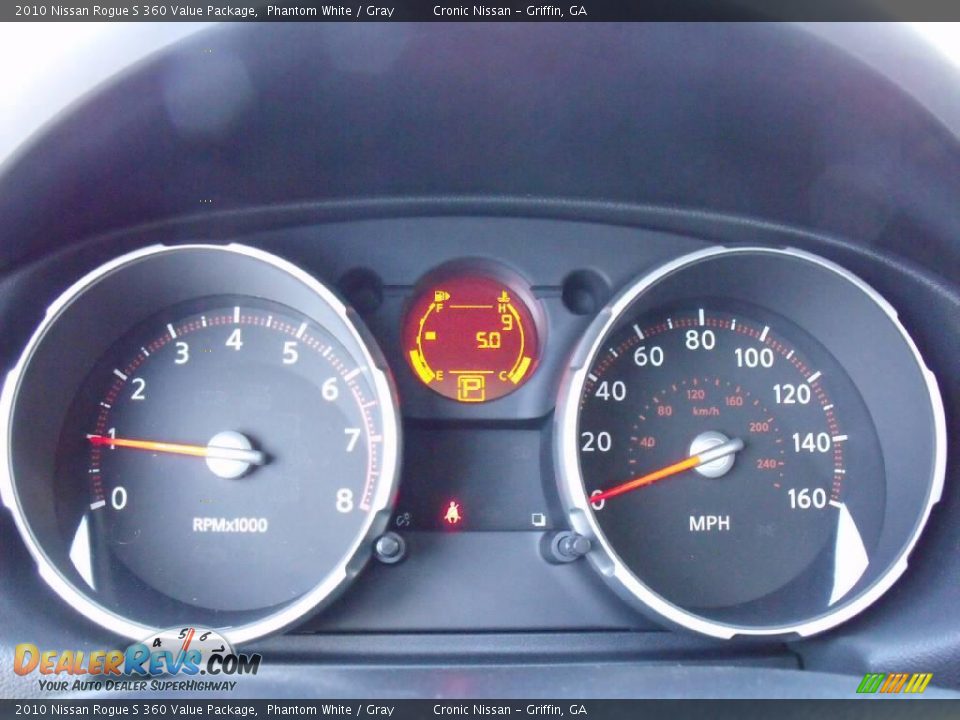 2010 Nissan Rogue S 360 Value Package Phantom White / Gray Photo #13