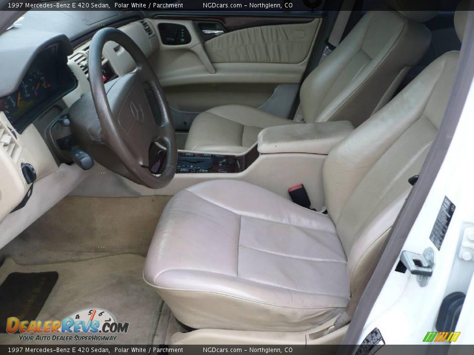 1997 Mercedes-Benz E 420 Sedan Polar White / Parchment Photo #6