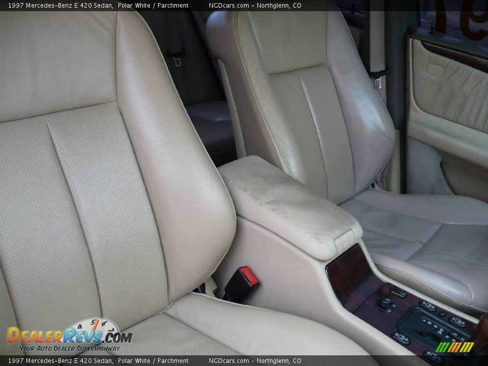 1997 Mercedes-Benz E 420 Sedan Polar White / Parchment Photo #8