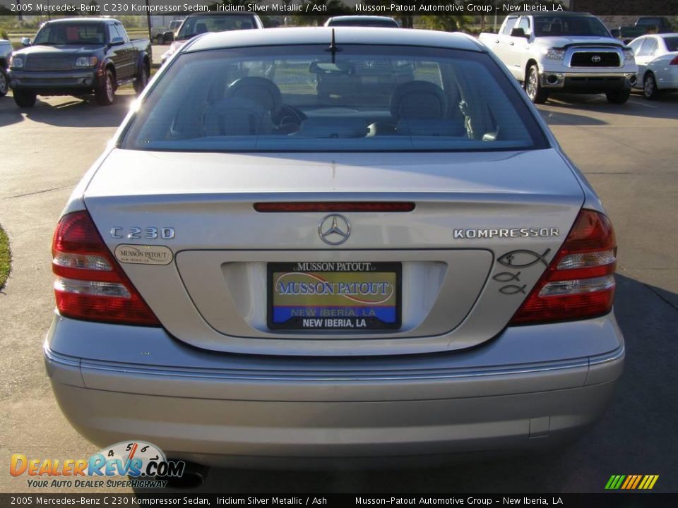 2005 Mercedes-Benz C 230 Kompressor Sedan Iridium Silver Metallic / Ash Photo #4