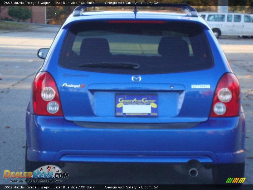 2003 Mazda Protege 5 Wagon Laser Blue Mica / Off Black Photo #8