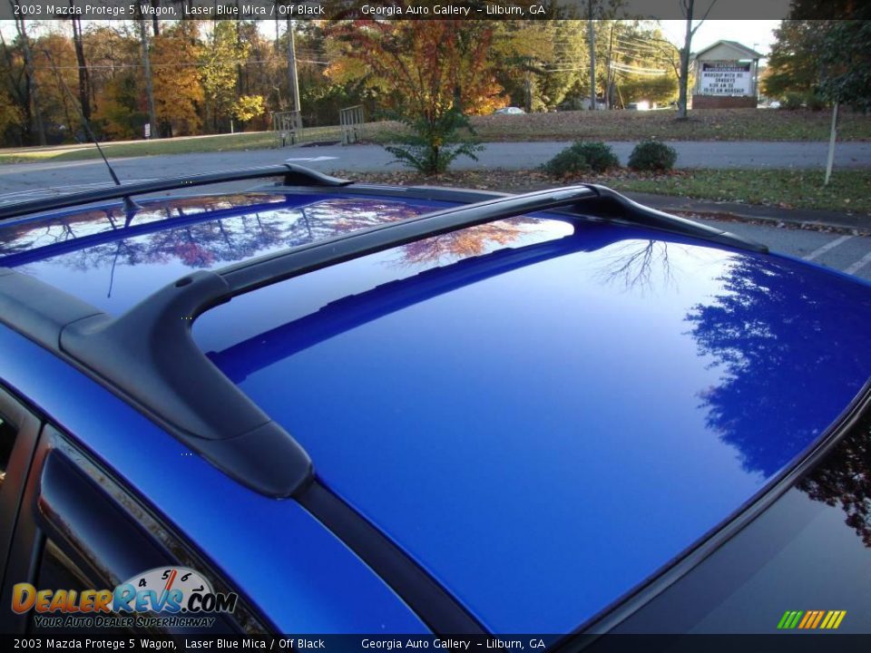 2003 Mazda Protege 5 Wagon Laser Blue Mica / Off Black Photo #9