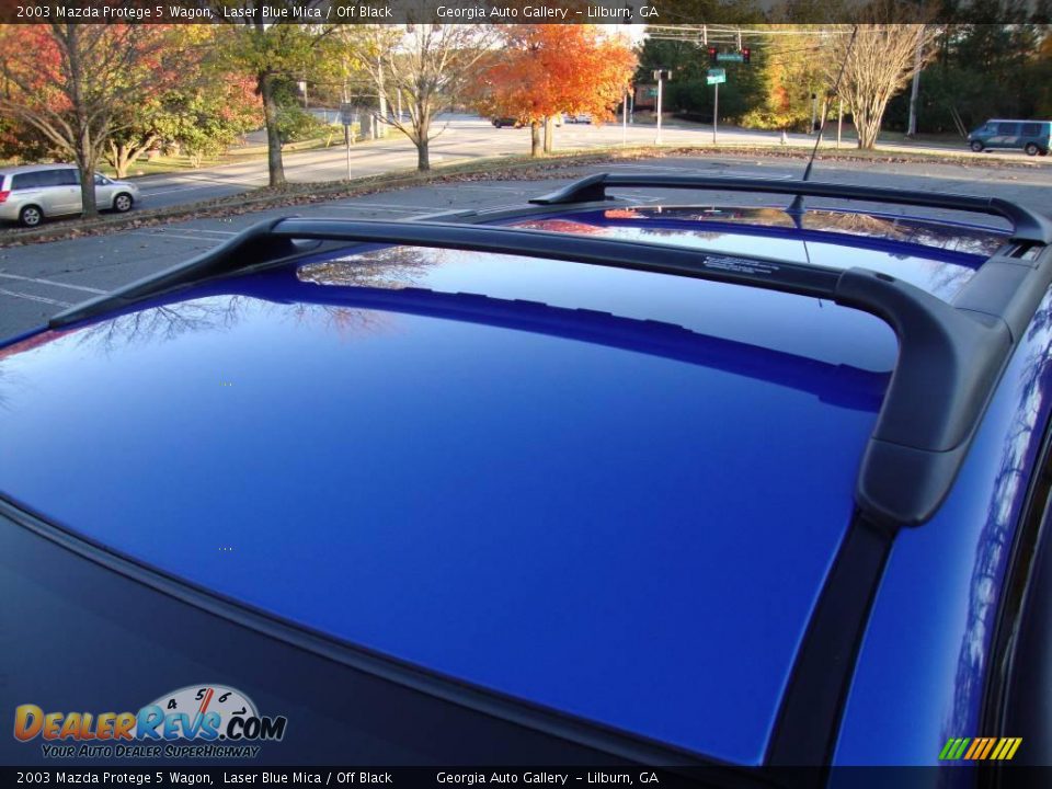 2003 Mazda Protege 5 Wagon Laser Blue Mica / Off Black Photo #10