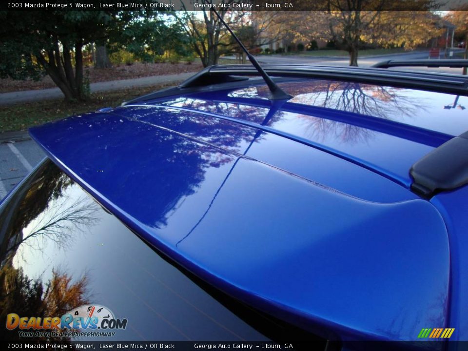 2003 Mazda Protege 5 Wagon Laser Blue Mica / Off Black Photo #11