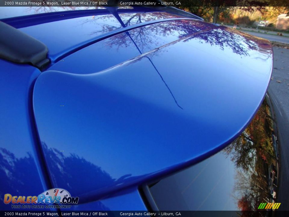 2003 Mazda Protege 5 Wagon Laser Blue Mica / Off Black Photo #12