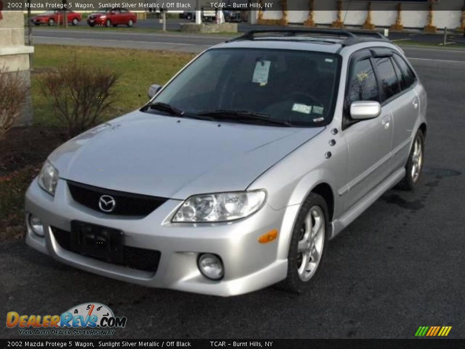 2002 Mazda Protege 5 Wagon Sunlight Silver Metallic / Off Black Photo #2