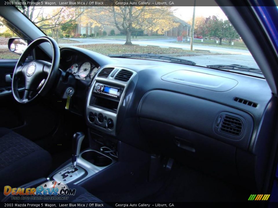 2003 Mazda Protege 5 Wagon Laser Blue Mica / Off Black Photo #13