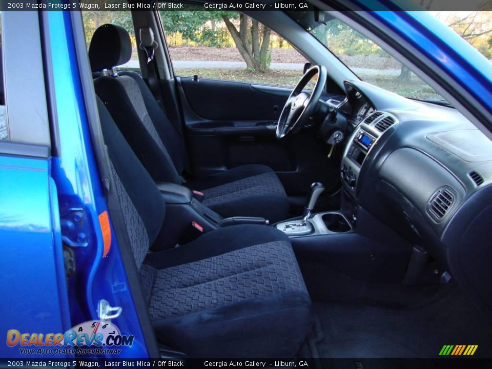 2003 Mazda Protege 5 Wagon Laser Blue Mica / Off Black Photo #15