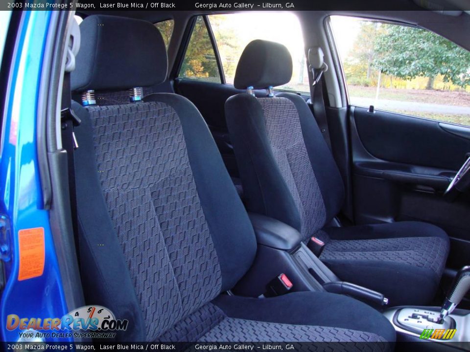 2003 Mazda Protege 5 Wagon Laser Blue Mica / Off Black Photo #17