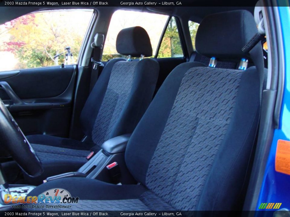 2003 Mazda Protege 5 Wagon Laser Blue Mica / Off Black Photo #18