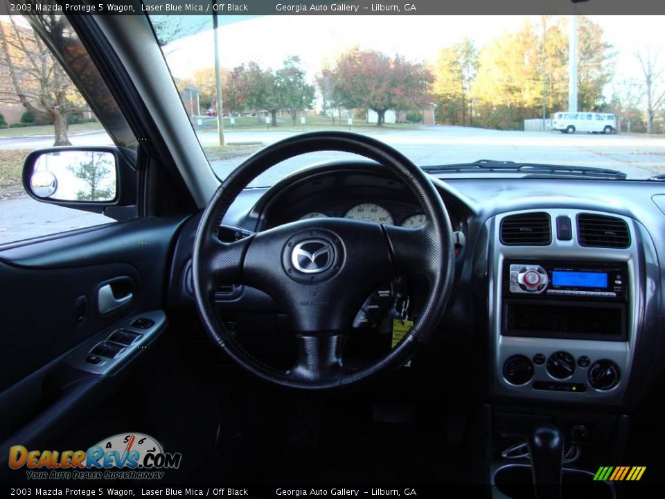 2003 Mazda Protege 5 Wagon Laser Blue Mica / Off Black Photo #27