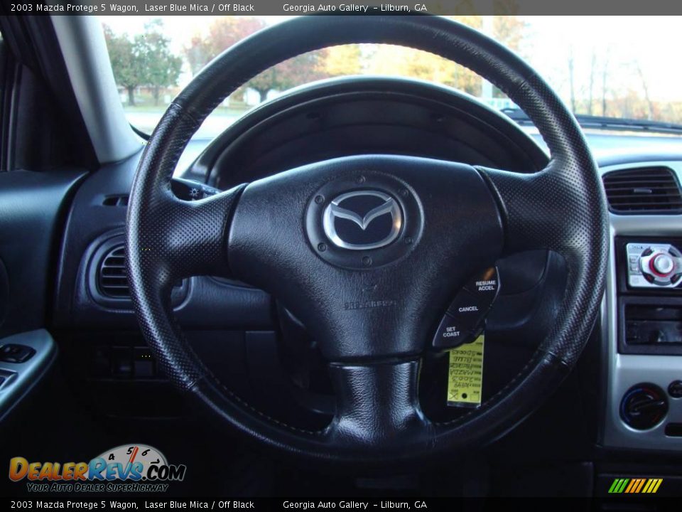 2003 Mazda Protege 5 Wagon Laser Blue Mica / Off Black Photo #29