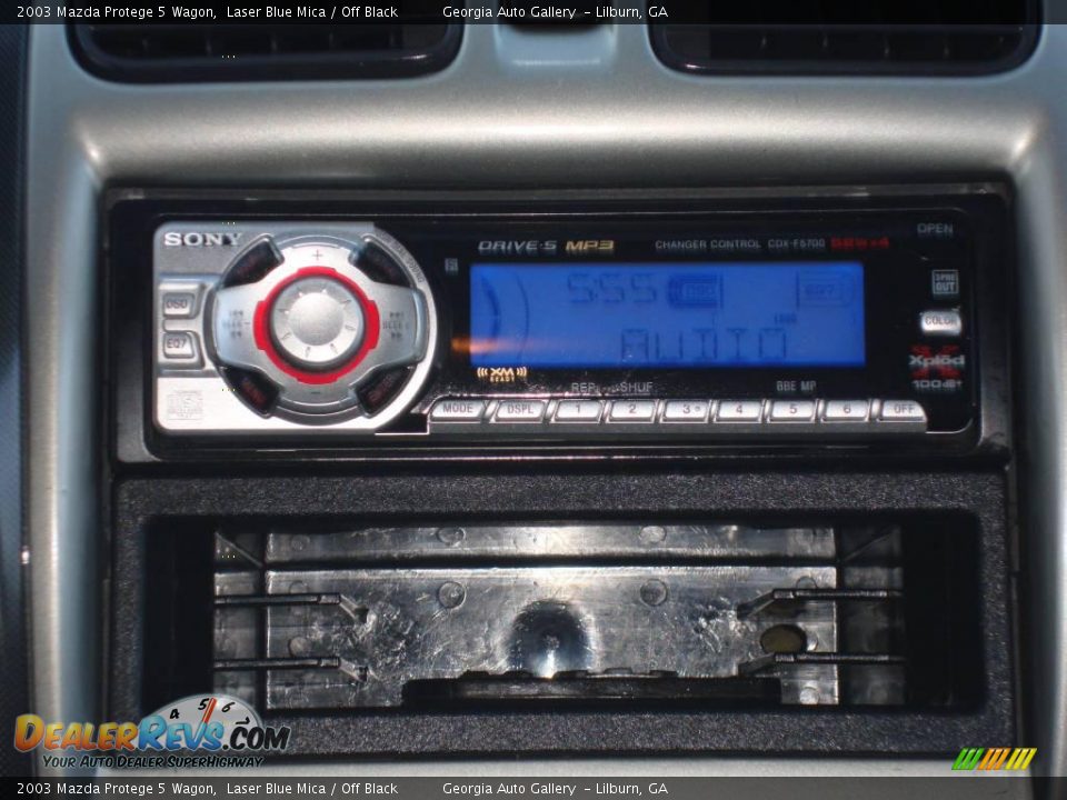 2003 Mazda Protege 5 Wagon Laser Blue Mica / Off Black Photo #31