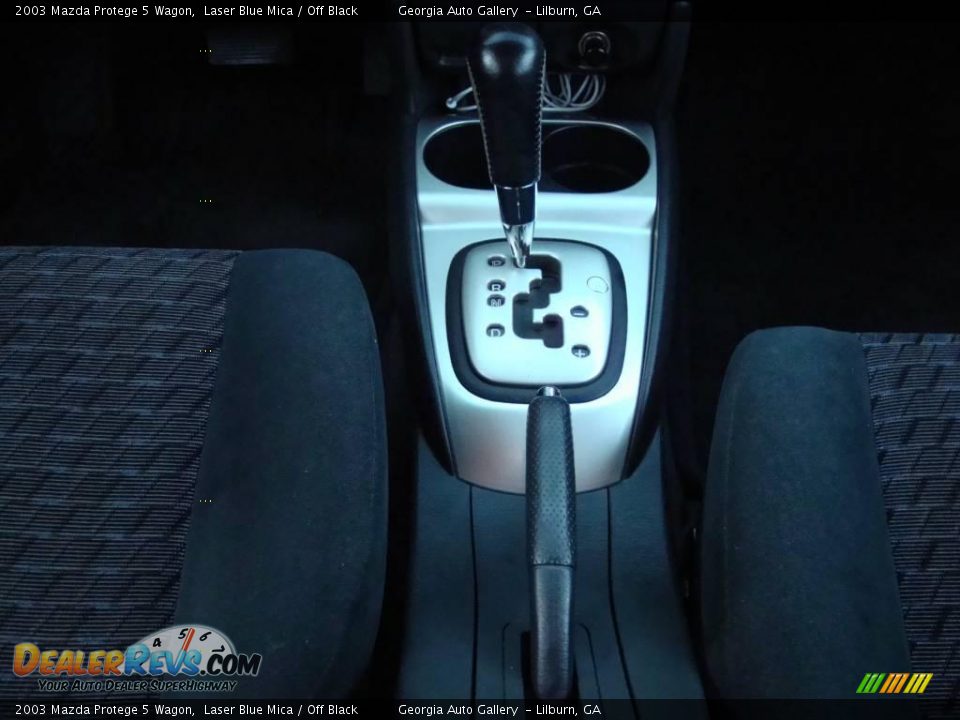 2003 Mazda Protege 5 Wagon Laser Blue Mica / Off Black Photo #33