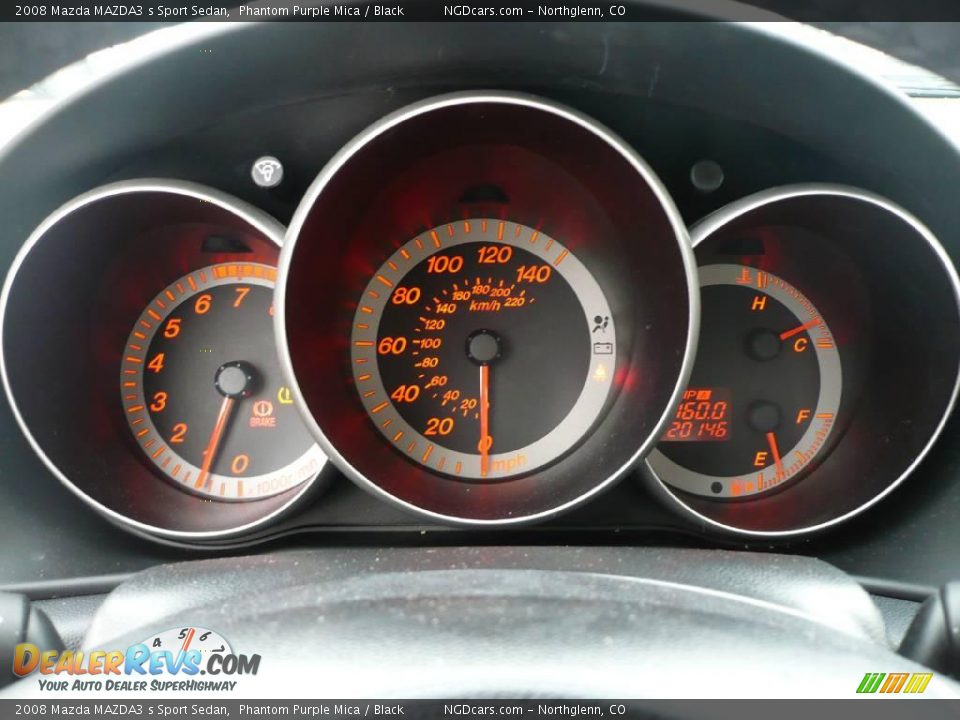 2008 Mazda MAZDA3 s Sport Sedan Phantom Purple Mica / Black Photo #13