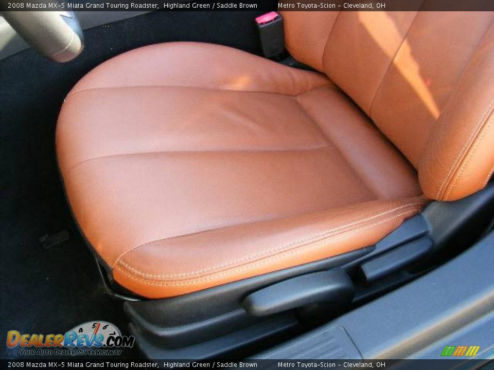2008 Mazda MX-5 Miata Grand Touring Roadster Highland Green / Saddle Brown Photo #11