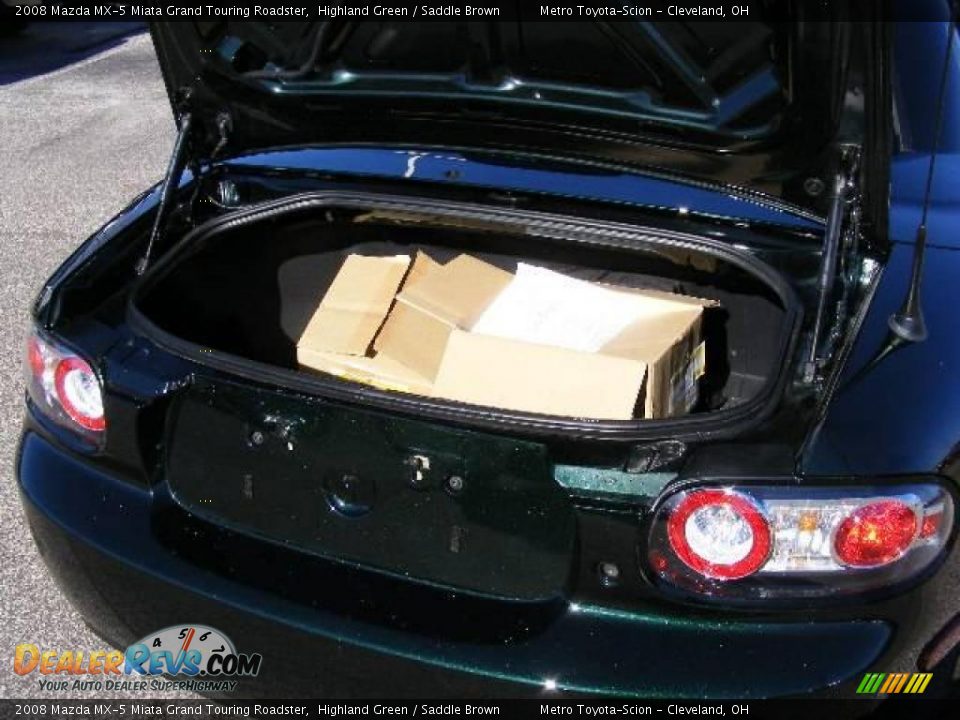 2008 Mazda MX-5 Miata Grand Touring Roadster Highland Green / Saddle Brown Photo #24