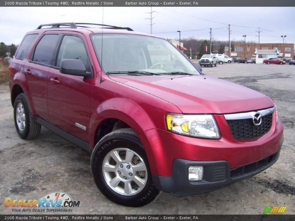 2008 Mazda Tribute i Touring 4WD Redfire Metallic / Stone Photo #3