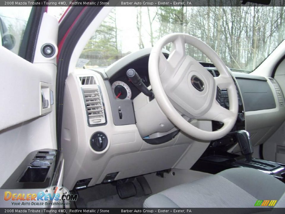 2008 Mazda Tribute i Touring 4WD Redfire Metallic / Stone Photo #8