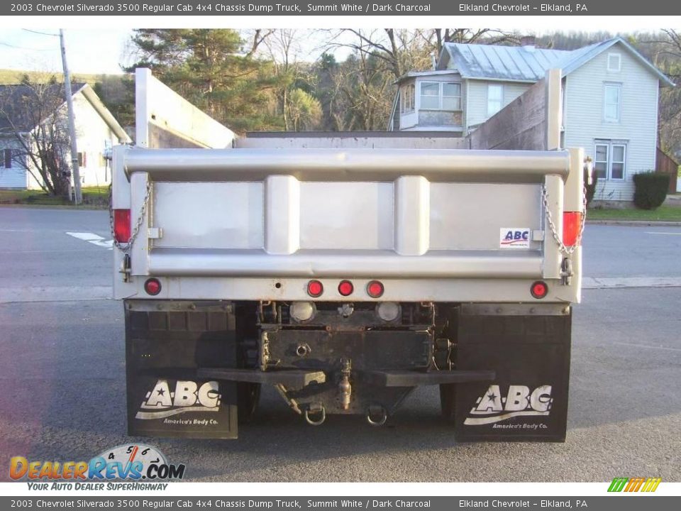 2003 Chevrolet Silverado 3500 Regular Cab 4x4 Chassis Dump Truck Summit White / Dark Charcoal Photo #6