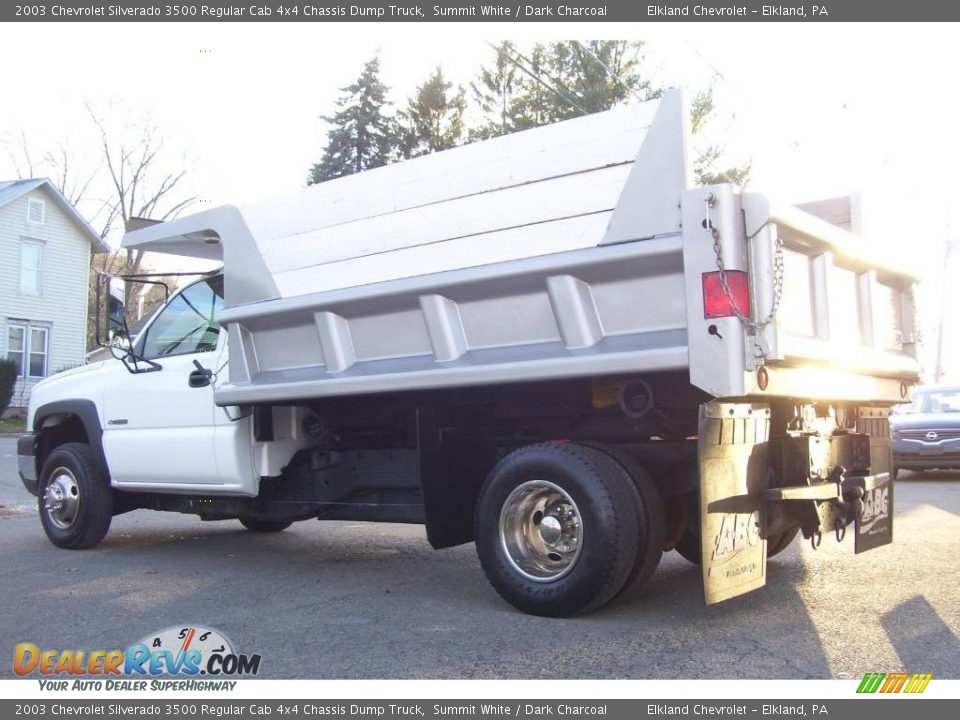 2003 Chevrolet Silverado 3500 Regular Cab 4x4 Chassis Dump Truck Summit White / Dark Charcoal Photo #7