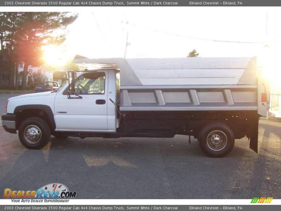 2003 Chevrolet Silverado 3500 Regular Cab 4x4 Chassis Dump Truck Summit White / Dark Charcoal Photo #8