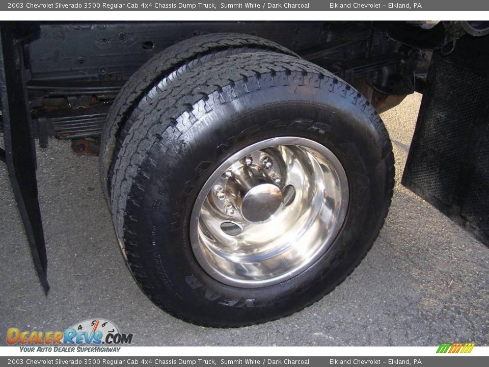 2003 Chevrolet Silverado 3500 Regular Cab 4x4 Chassis Dump Truck Summit White / Dark Charcoal Photo #9