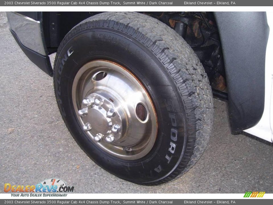 2003 Chevrolet Silverado 3500 Regular Cab 4x4 Chassis Dump Truck Summit White / Dark Charcoal Photo #10